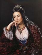 Vasily Tropinin Portrait of the Writer Varvara Lizogub oil painting
